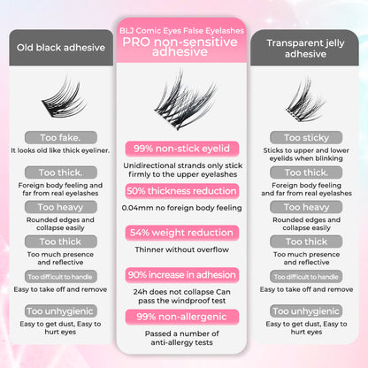 Comic Eyes Glue-free False Eyelashes Butterfly Series (4 Styles)