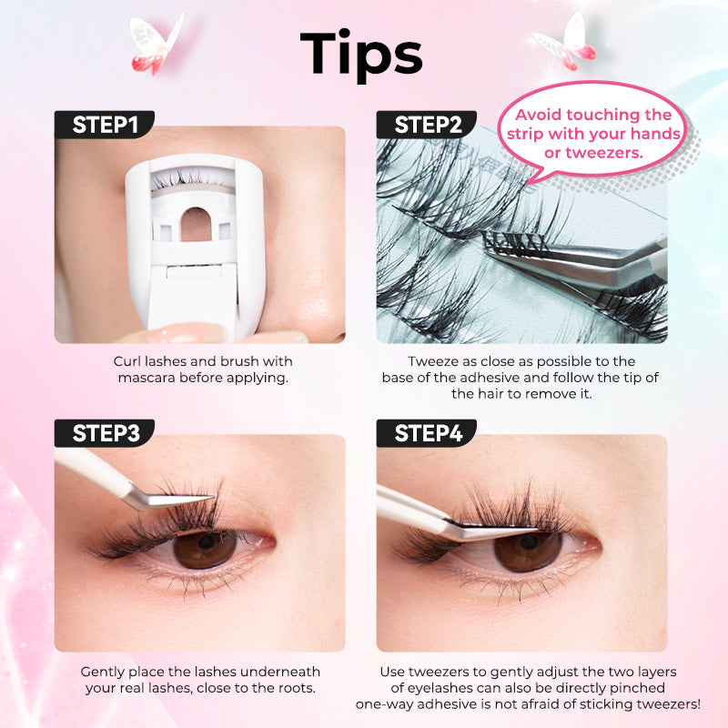 Comic Eyes Glue-free False Eyelashes Butterfly Series (4 Styles)